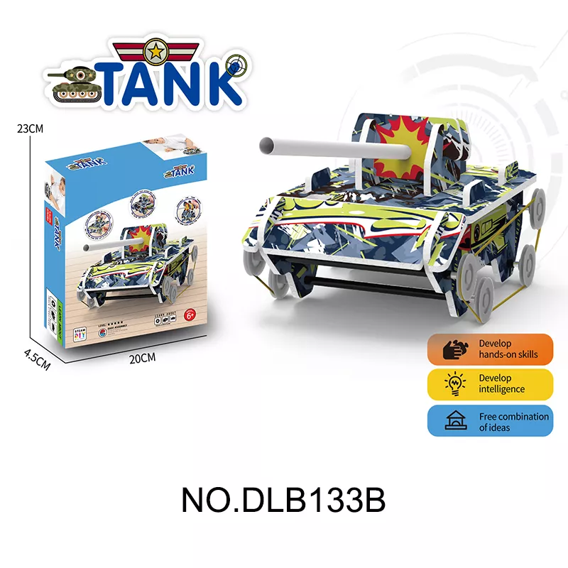 DLB133B DIY 3D Puzzle Science Experiment KitTank EPS Foam Board
2×1.5V AA (Batteries not included)