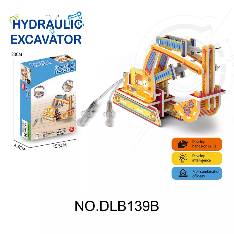DLB139B DIY 3D Puzzle Science Experiment KitHydraulic Excavator EPS Foam Board