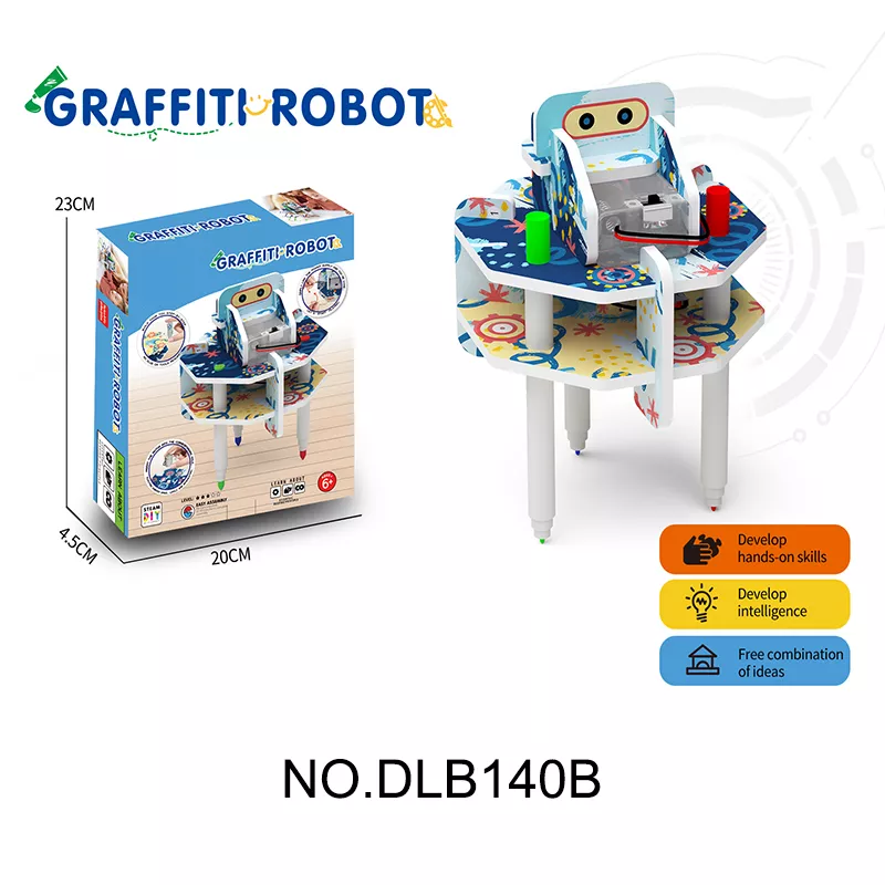 DLB140B DIY 3D Puzzle Science Experiment KitElectric Graffiti Robot EPS Foam Board
2×1.5V AA (Batteries not included)